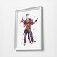 Superhero Minimalist Watercolor Art Print Poster Gift Idea For Him Or Her | Movie Artwork
