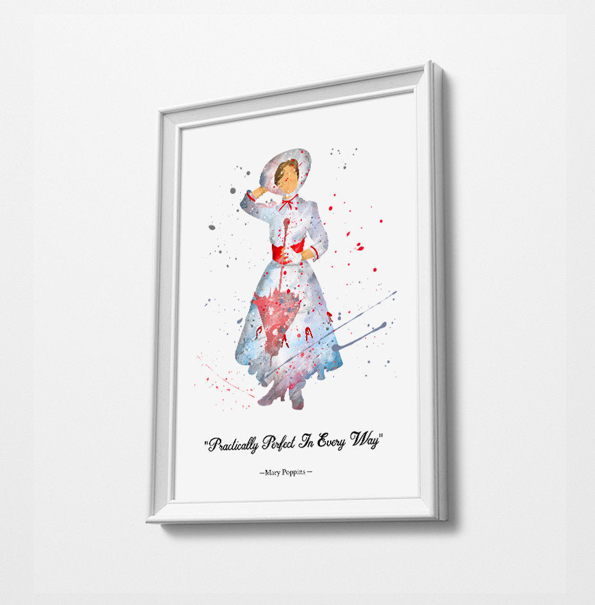 Minimalist Watercolor Art Print Poster Gift Idea For Him Or Her | Movie Artwork