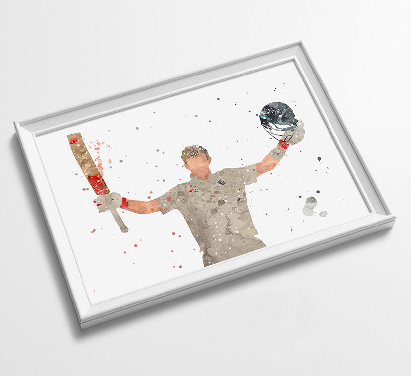 Root | Minimalist Watercolor Art Print Poster Gift Idea For Him Or Her | Cricket England