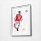Dennis Bergkamp | Minimalist Watercolor Art Print Poster Gift Idea For Him Or Her | Football | Soccer