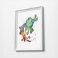 Toy Story | Minimalist Watercolor Art Print Poster Gift Idea For Him Or Her | Woody Buzz Andy Jessie