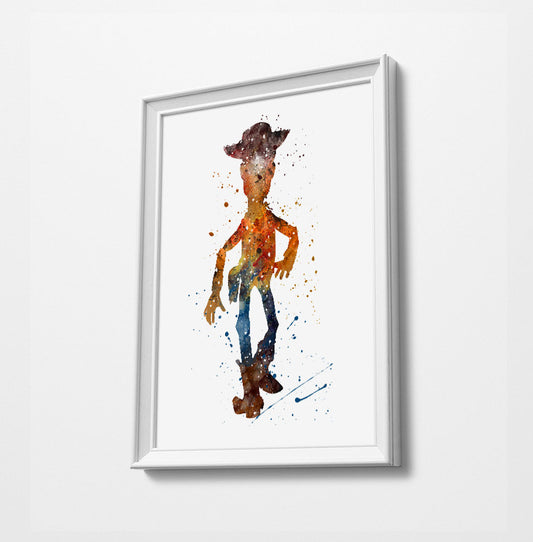 Woody | Minimalist Watercolor Art Print Poster Gift Idea For Him Or Her | Nursery art
