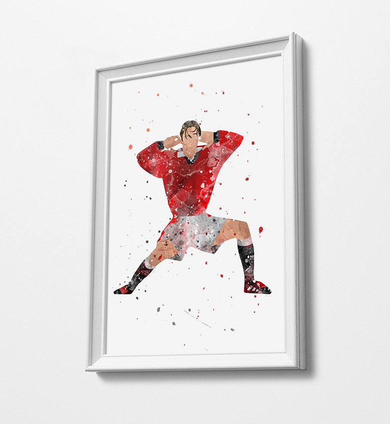 Becks | Minimalist Watercolor Art Print Poster Gift Idea For Him Or Her | Football | Soccer