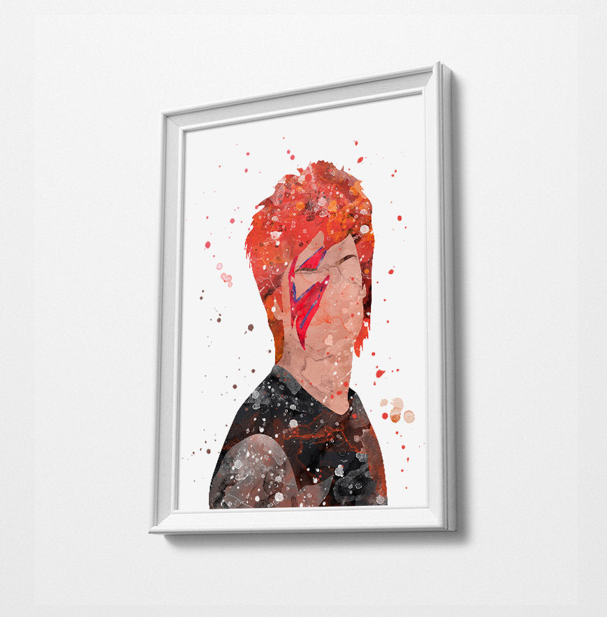 Ziggy Minimalist Watercolor Art Print Poster Gift Idea For Him Or Her Music Poster