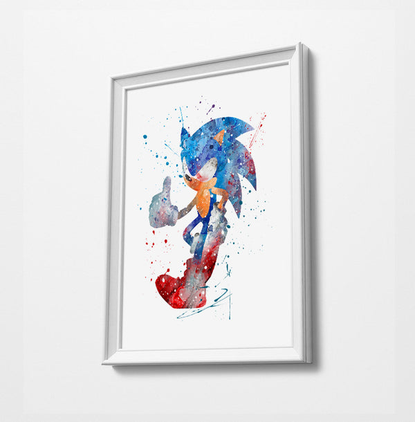 Minimalist Watercolor Art Print Poster Gift Idea For Him Or Her | Gaming Print Artwork |