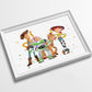 Toy Story | Minimalist Watercolor Art Print Poster Gift Idea For Him Or Her | Nursery art