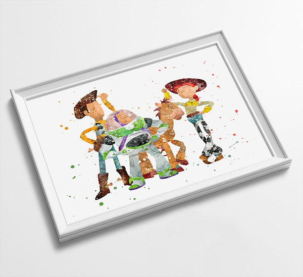 Toy Story | Minimalist Watercolor Art Print Poster Gift Idea For Him Or Her | Nursery art