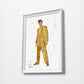 Elvis(Music) Gold Suit | Minimalist Watercolor Art Print Poster Gift Idea For Him Or Her Music Poster