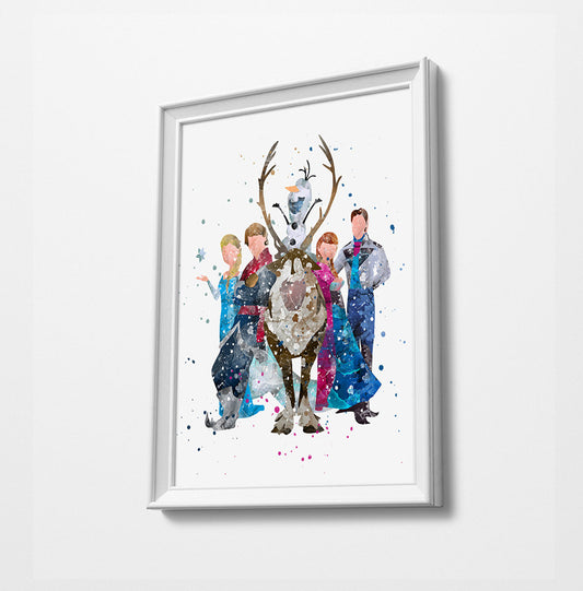 Frozen | Minimalist Watercolor Art Print Poster Gift Idea For Him Or Her |