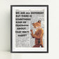 Mr Fox Dictionary Art Print Poster Page Quote | Nursery Art | Vintage Poster | Gift for her | Gift for Mum