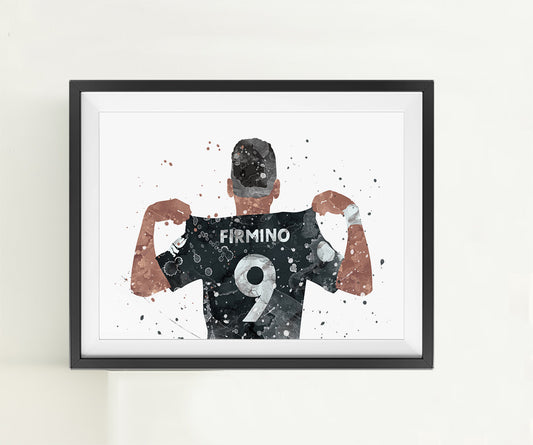 Minimalist Watercolor Art Print Poster Gift Idea For Him Or Her | Football | Soccer