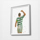 Henrik Larsson Minimalist Watercolor Art Print Poster Gift Idea For Him Or Her | Football | Soccer