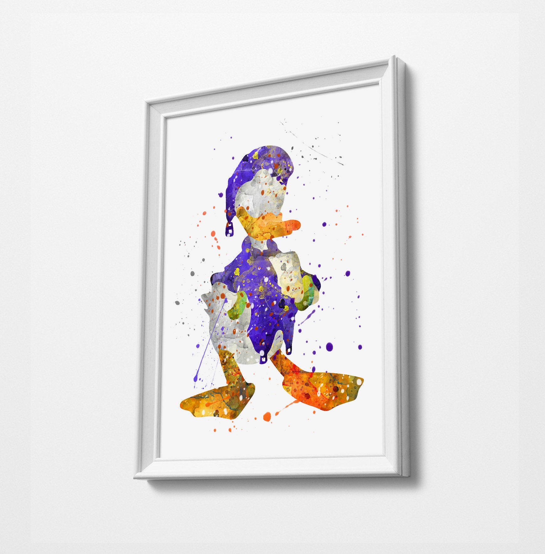 Donald D | Minimalist Watercolor Art Print Poster Gift Idea For Him Or Her |