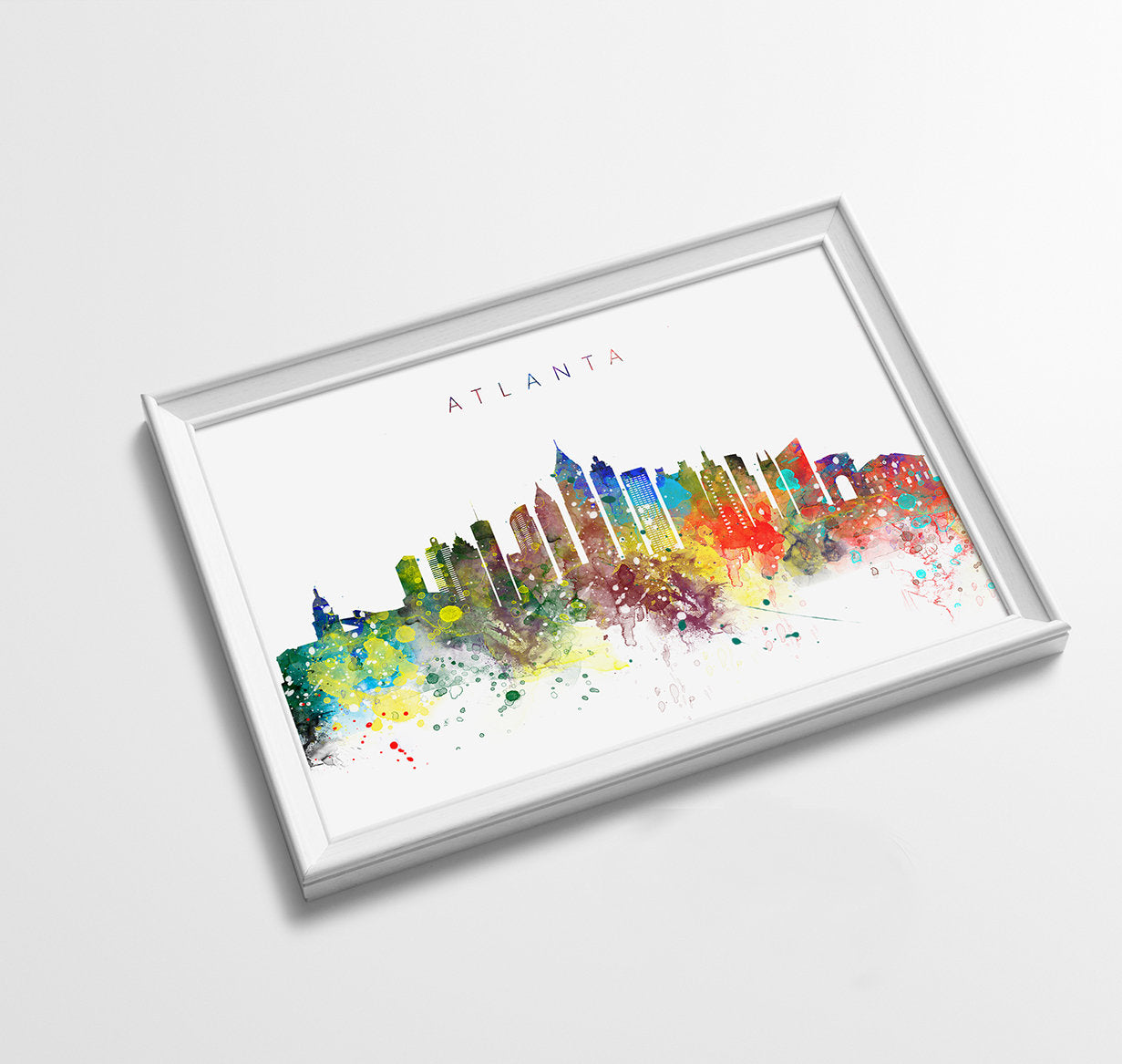 Atlanta Skyline Art Print  | Minimalist Watercolor Art Print Poster Gift Idea For Him Or Her | Wall Art | City Skyline | City Prints