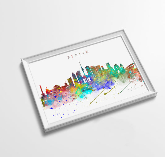Berlin Skyline Art Print  | Minimalist Watercolor Art Print Poster Gift Idea For Him Or Her | Wall Art | City Skyline | City Prints
