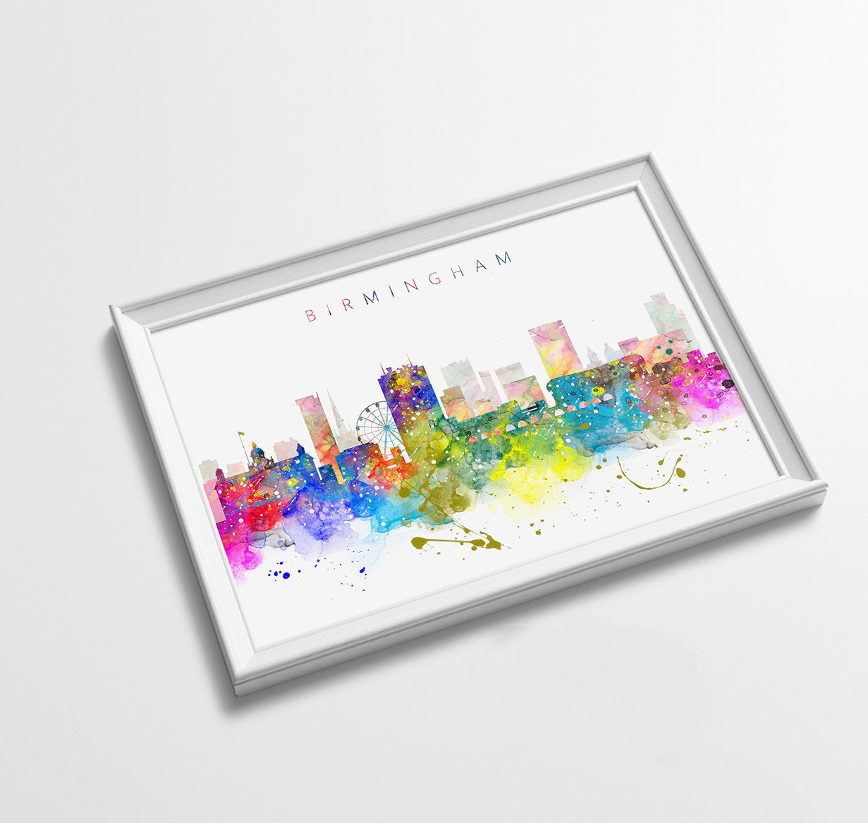 Birmingham Skyline Art Print  | Minimalist Watercolor Art Print Poster Gift Idea For Him Or Her | Wall Art | City Skyline | City Prints