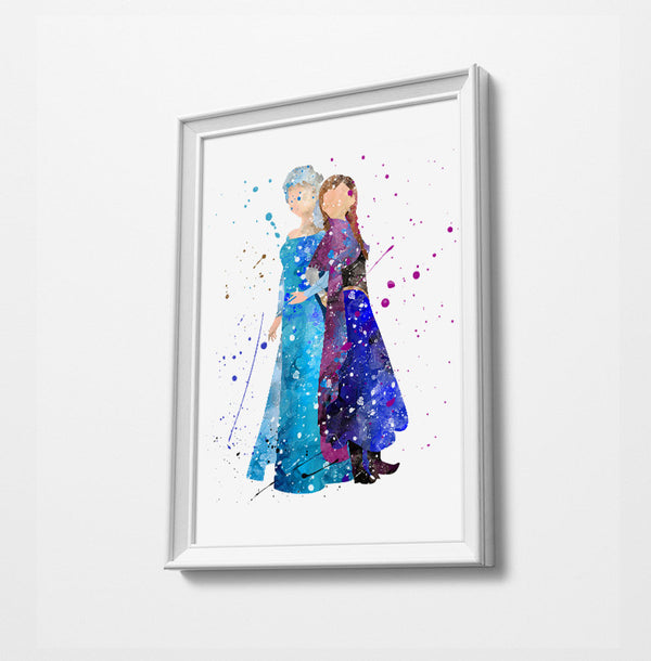 Anna Elsa | Minimalist Watercolor Art Print Poster Gift Idea For Him Or Her |