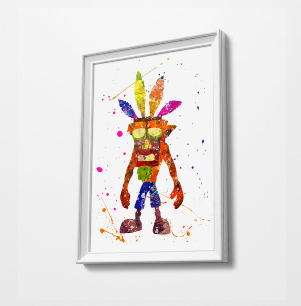 Minimalist Watercolor Art Print Poster Gift Idea For Him Or Her | Gaming Print Artwork |