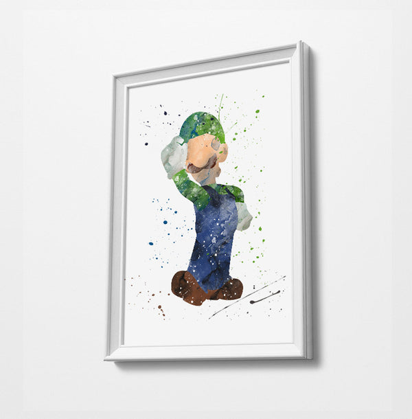 Minimalist Watercolor Art Print Poster Gift Idea For Him Or Her | Gaming Print Artwork |