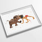 Mowgli  | Minimalist Watercolor Art Print Poster Gift Idea For Him Or Her | Disney Prints