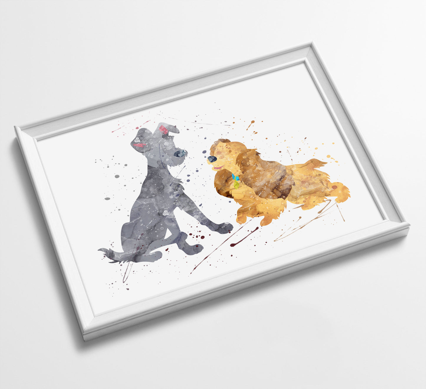Minimalist Watercolor Art Print Poster Gift Idea For Him Or Her | Disney Prints