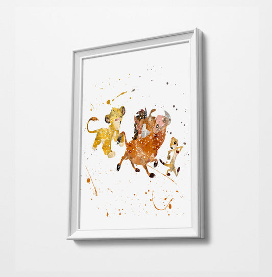 Minimalist Watercolor Art Print Poster Gift Idea For Him Or Her | Nursery Art | Gift for Baby |