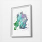 Minimalist Watercolor Art Print Poster Gift Idea For Him Or Her | Nursery Art | Gift for Baby |