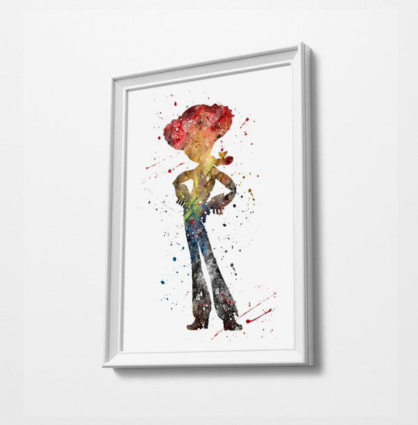 Jessie | Minimalist Watercolor Art Print Poster Gift Idea For Him Or Her | Nursery art