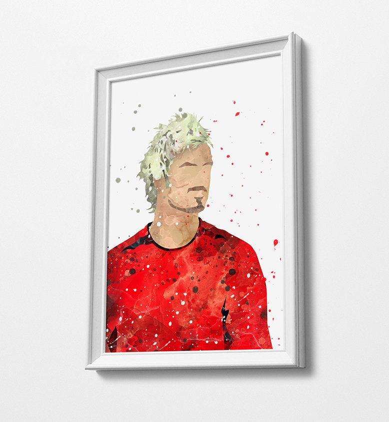 Becks | Minimalist Watercolor Art Print Poster Gift Idea For Him Or Her | Football | Soccer