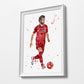 Mo Minimalist Watercolor Art Print Poster Gift Idea For Him Or Her | Football | Soccer