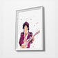 Prince Minimalist Watercolor Art Print Poster Gift Idea For Him Or Her Music Poster