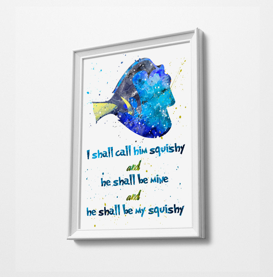 Nemo | Dory | Minimalist Watercolor Art Print Poster Gift Idea For Him Or Her | Nursery Art |
