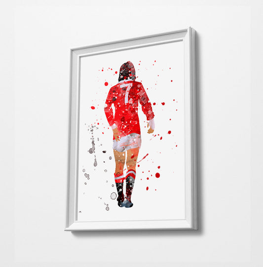 Best | Minimalist Watercolor Art Print Poster Gift Idea For Him Or Her | Football | Soccer