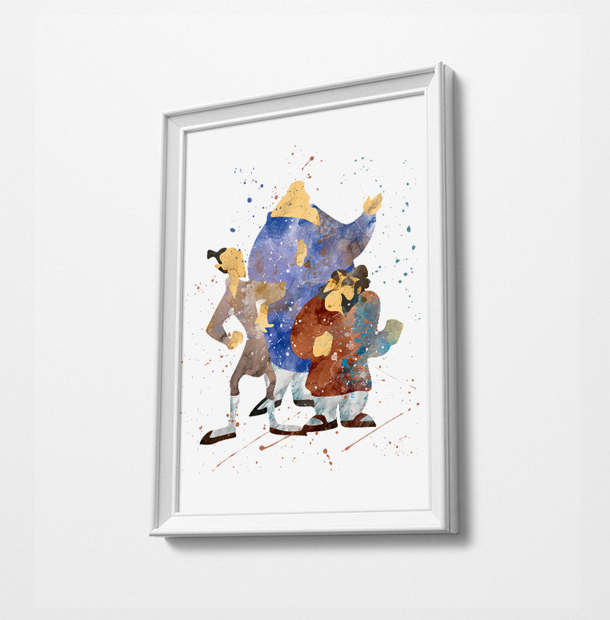 Mulan | Minimalist Watercolor Art Print Poster Gift Idea For Him Or Her | Nursery Art | Disney Prints