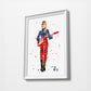 Bowie | Minimalist Watercolor Art Print Poster Gift Idea For Him Or Her Music Poster