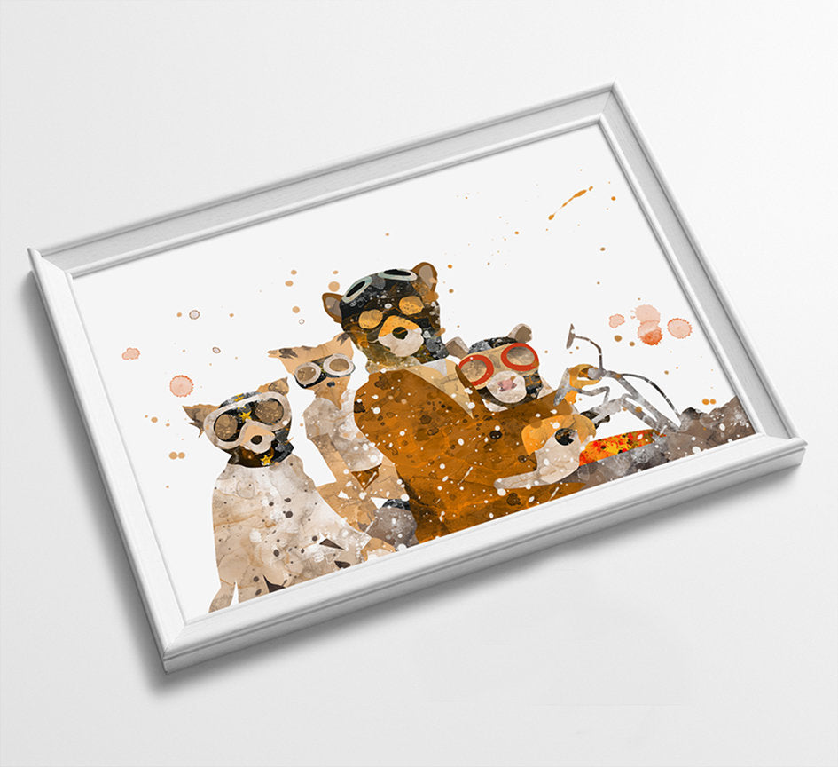 Fox | Movie Minimalist Watercolor Art Print Poster Gift Idea For Him Or Her | Movie Artwork