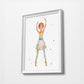 Ballerina Minimalist Watercolor Art Print Poster Gift Idea For Him Or Her