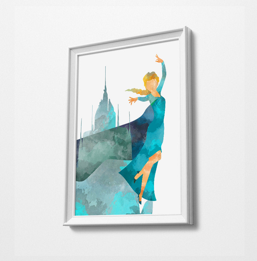 Anna Elsa | Minimalist Watercolor Art Print Poster Gift Idea For Him Or Her |