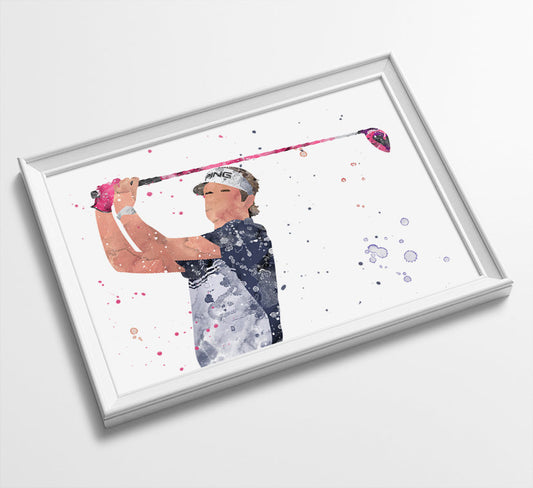 Bubba | Minimalist Watercolor Art Print Poster Gift Idea For Him Or Her | Golf
