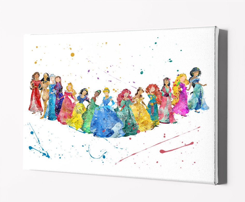 Princess Print | Minimalist Watercolor Art Print Poster Gift Idea For Him Or Her | Nursery Art |