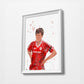Classic Robbo | Bryan Robson | Football Minimalist Watercolor Art Print Poster Gift Idea For Him Or Her | Football | Soccer
