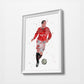 King Cantona | Minimalist Watercolor Art Print Poster Gift Idea For Him Or Her | Football | Soccer