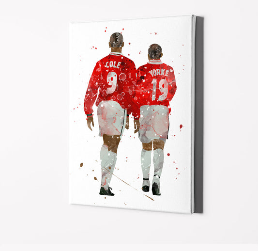 Cole and Yorke | Minimalist Watercolor Art Print Poster Gift Idea For Him Or Her | Football | Soccer