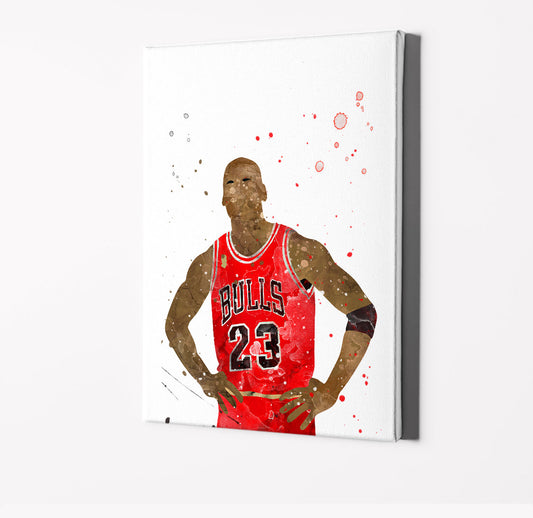 Basketball Minimalist Watercolor Art Print Poster Gift Idea For Him Or Her | Basketball