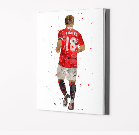 Minimalist Watercolor Art Print Poster Gift Idea For Him Or Her | Football | Soccer