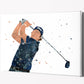 Phil | Minimalist Golf | Watercolor Art Print Poster Gift Idea For Him Or Her | Golf