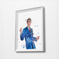 Buddy Holly | Minimalist Watercolor Art Print Poster Gift Idea For Him Or Her Music Poster