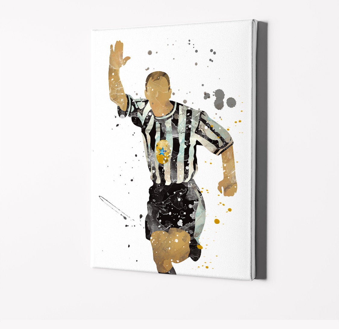 Classic Shearer Football Minimalist Watercolor Art Print Poster Gift Idea For Him Or Her | Football | Soccer