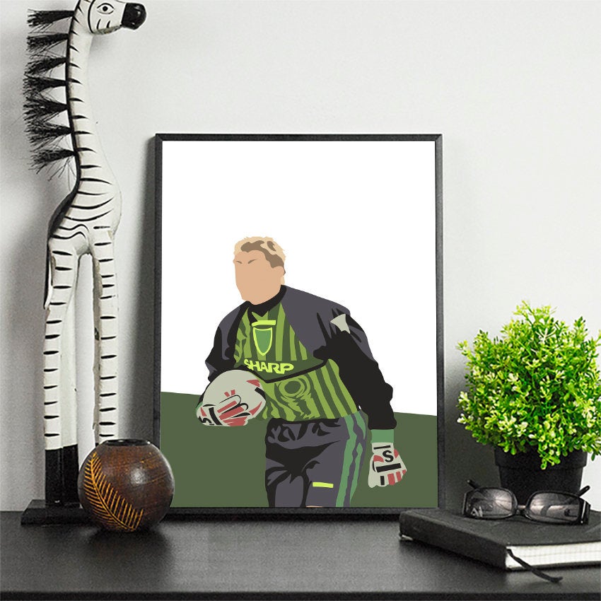 Classic Schmeichel Artwork | Minimalist Art Print Poster Gift Idea For Him | Football Print | Soccer | Gift for Husband Boyfriend