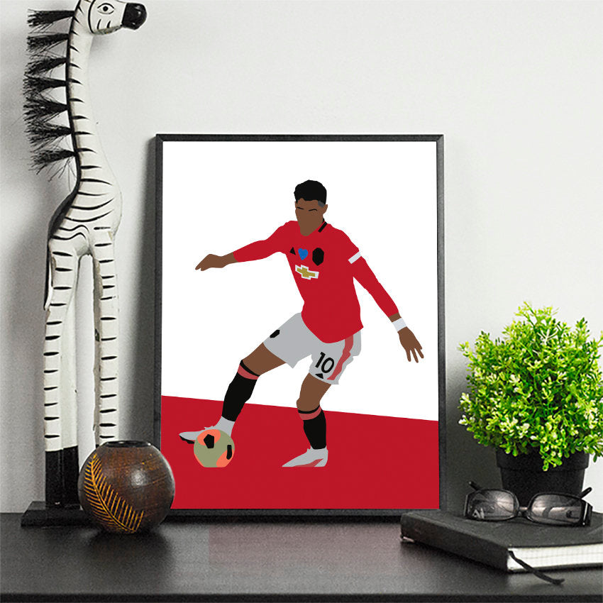 Marcus Minimalist Art Print Poster Gift Idea For Him | Football Print | Soccer| Gift for Husband Boyfriend